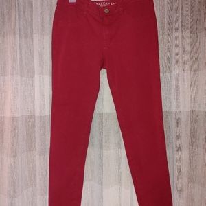 American Eagle Outfitter red jeggings size 8